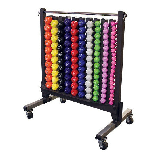 Body Solid 50 Pair Vinyl Dumbbell Set with Rack GDR500-PACK