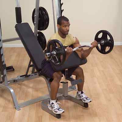 Body-Solid GS348QP4 Smith System + 500 lb Rubber Coated Weight Set