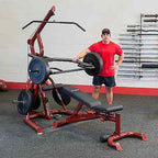 Body-Solid GLGS100P4 Corner Leverage Gym Pack w/ Cast Iron Weight Plates