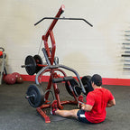 Body-Solid GLGS100P4 Corner Leverage Gym Pack + 355 lbs Rubber Grip Plates