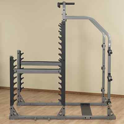Body-Solid SMR1000 Multi Squat Rack KIT + OB86PBS + 260lb. Rubber Bumper set