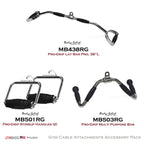 Body-Solid Pro-Grip Cable Bar Attachments Package MB438RG, MB501RG (x2), MB503RG
