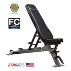 Body-Solid GS348Q Smith Machine w/ SFID325 Bench & 355 lb Rubber Olympic Set