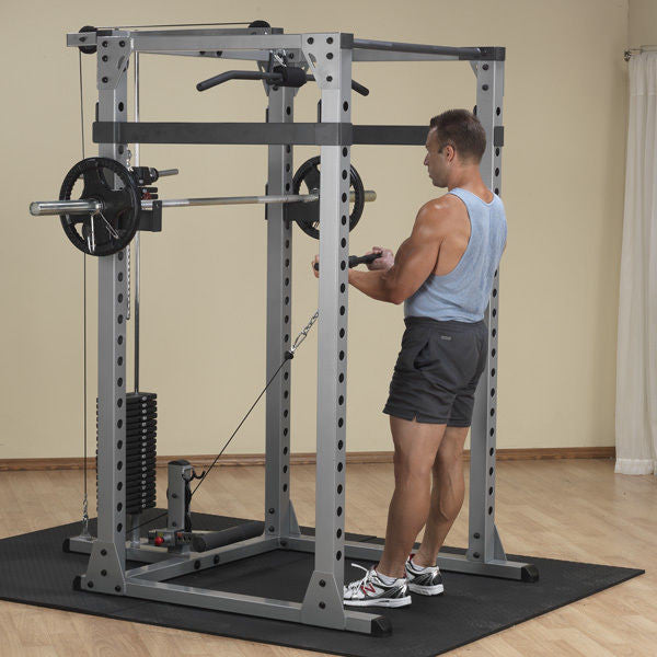 Body-Solid GPR378 Power Rack w/ GLA378 Lat Attach
