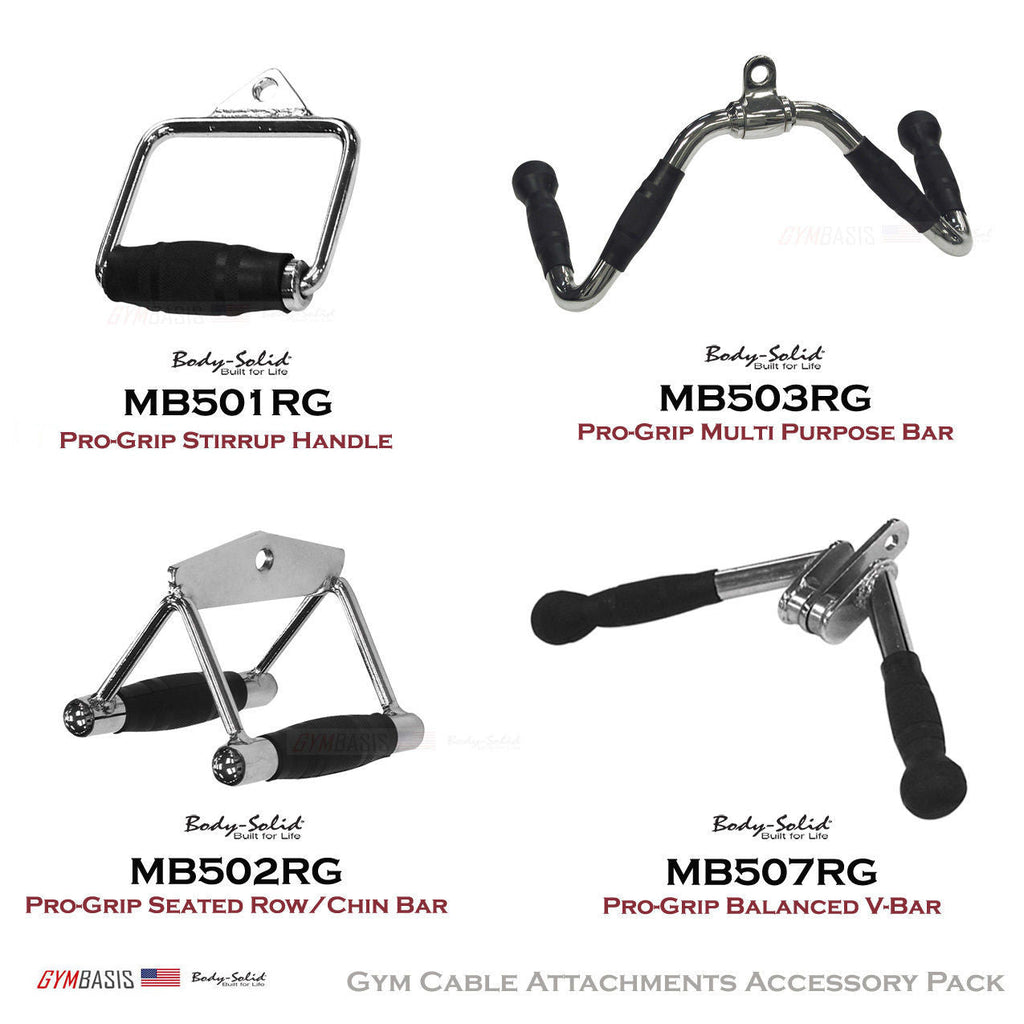 Body-Solid Pro-Grip Cable Attachments Package MB501RG, MB502RG, MB503RG, MB507RG