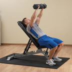 Body-Solid GS348Q Smith Machine w/ SFID325 Bench & 255 lb Rubber Olympic Set