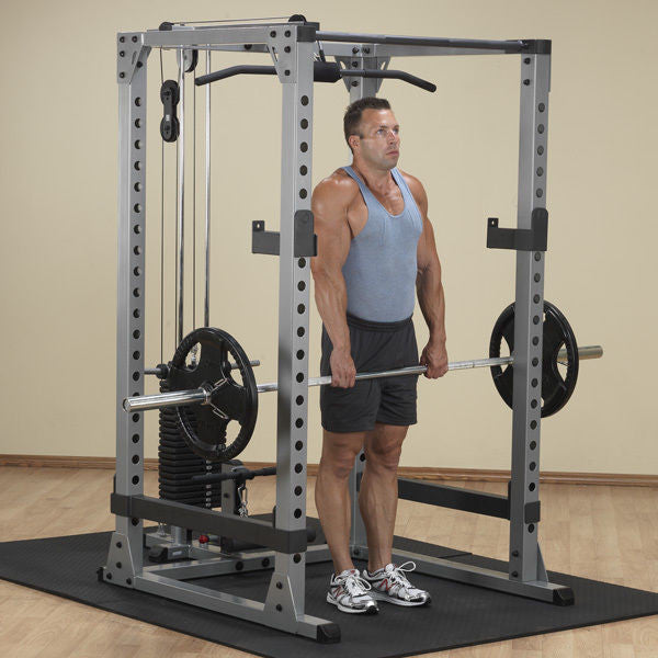 Body-Solid GPR378 Power Rack w/ GLA378 Lat Attach
