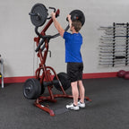 Body-Solid GLGS100P4 Corner Leverage Gym Pack + 255 lbs Rubber Grip Plates