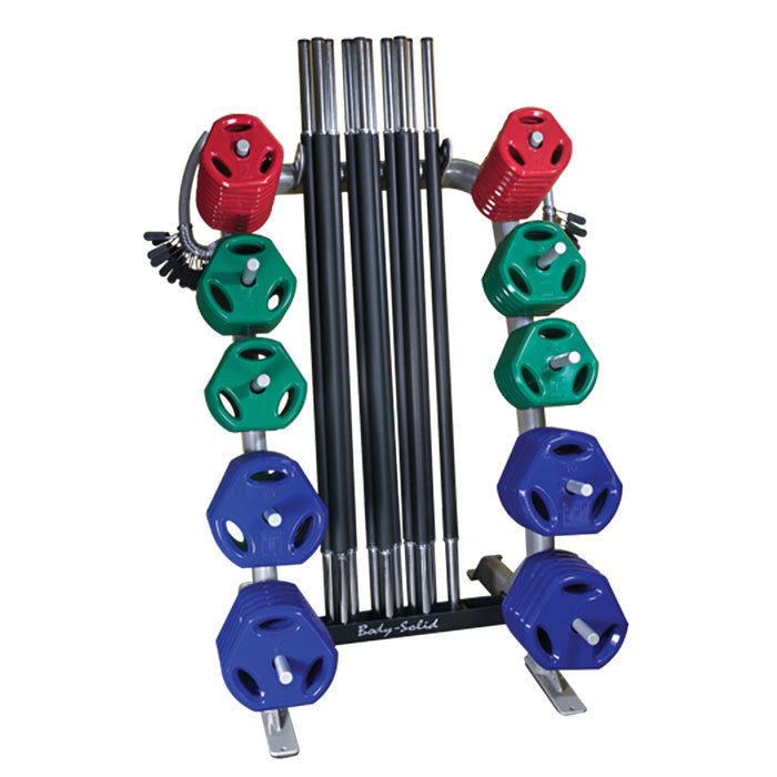 Body-Solid GCRPACK BodyPump barbell set with GCR100 rack