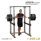 Body-Solid GPR378 Pro Power Rack with 200 lb Olympic weight set