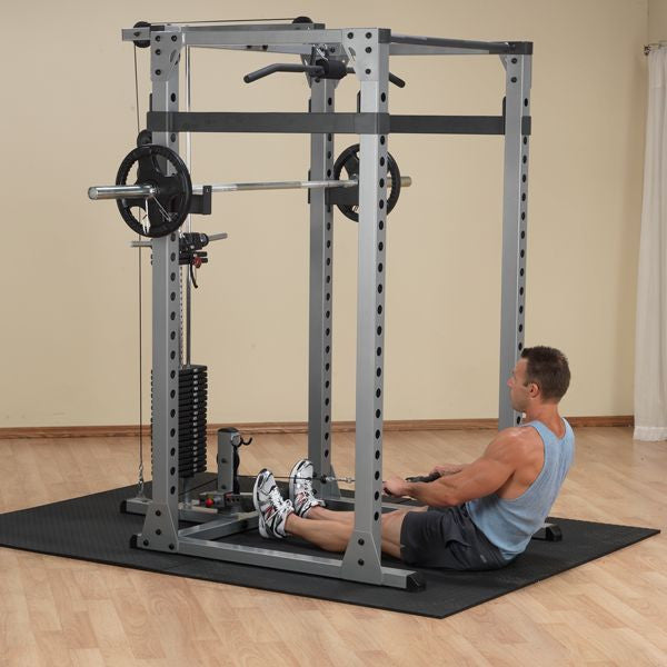 Body-Solid GPR378 Power Rack w/ GLA378 Lat Attach