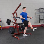 Body-Solid GLGS100P4 Corner Leverage Gym Pack + 255 lbs Rubber Grip Plates
