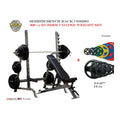 Body-Solid SDIB370 Olympic Bench Rack + 300 lb Rubber Coated Weight Set