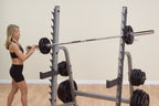 Body-Solid SDIB370 Olympic Bench Rack + 300 lb Rubber Coated Weight Set