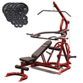 Body-Solid GLGS100P4 corner leverage gym with cast iron weight plates