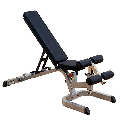 Body Solid GPR378 Power Rack with Heavy GFID71 Bench, 500lb. Weight Set