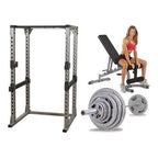 Body-Solid Pro Power Rack with FID bench and 300 lb Olympic set