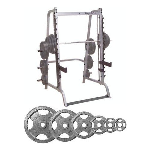 Body-Solid Series 7 Smith machine with 255 lb Olympic set