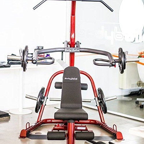 Body-Solid GLGS100P4 Corner Leverage Package with Bench and Rubber Grip Plates