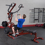 Body-Solid GLGS100P4 Corner Leverage Package with Bench and Rubber Grip Plates