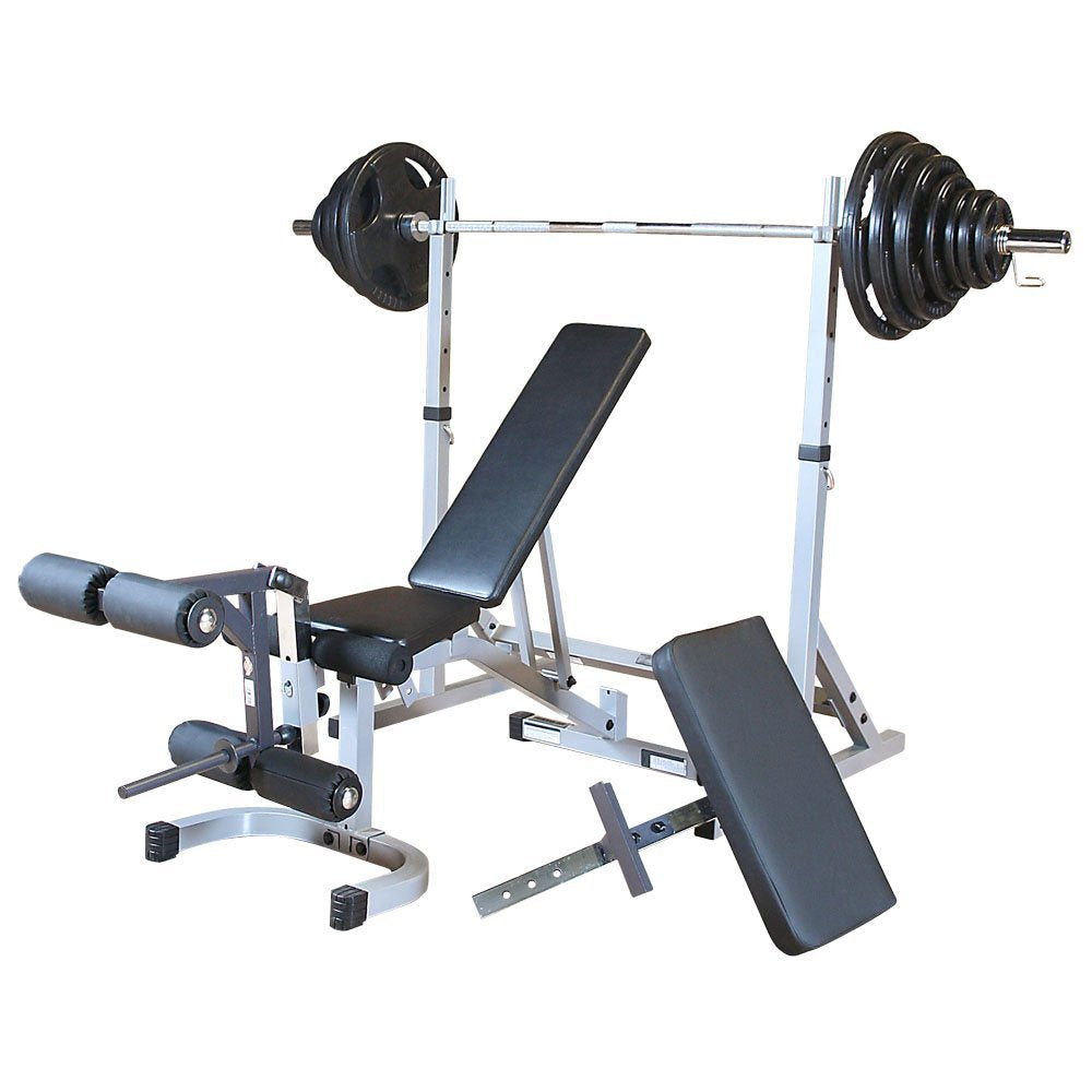 Powerline PSSPACK2 squat rack package with weights