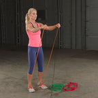 Body-Solid BSTB1 Resistance band, very light 1/2" orange, view 8