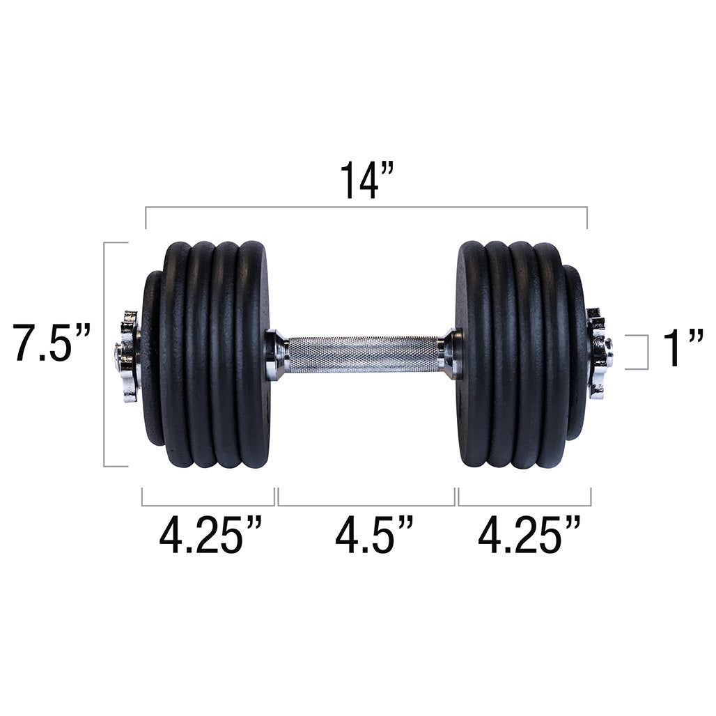Body-Solid BSTADBPR Adj DB Pair 48.7lbs each, Includes 2 each SDA14T, 16 x RPB5, 4 x RPB2.5, view 13