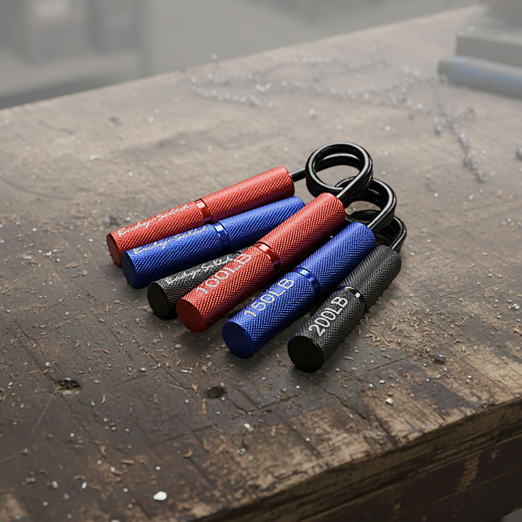 Grip trainers in three resistance levels