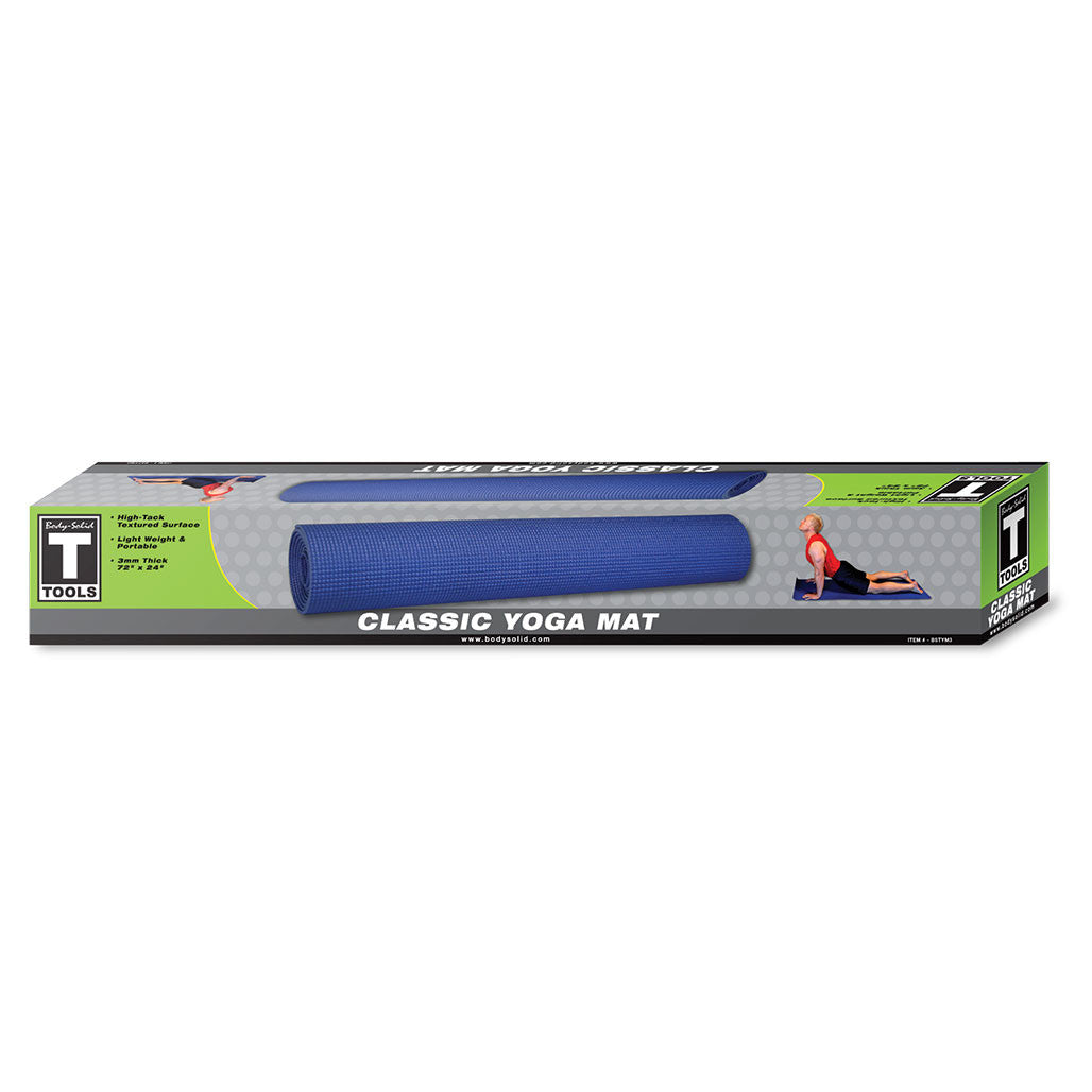 Body-Solid BSTYM3 Yoga Mat Blue, 3mm, view 2