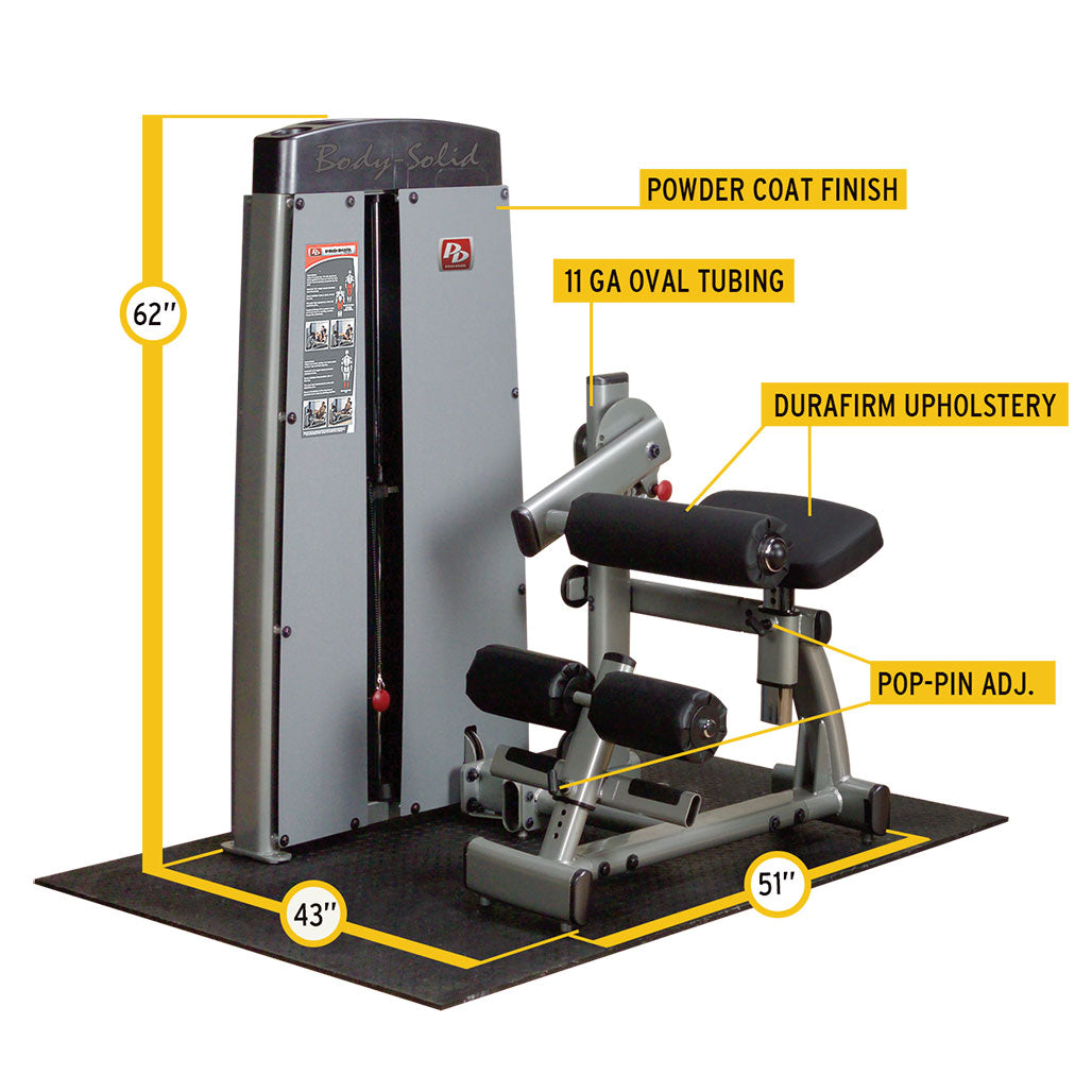 Body-Solid Pro ClubLine ProDual Ab / Back Machine, Freestanding (DABBSF), view 5