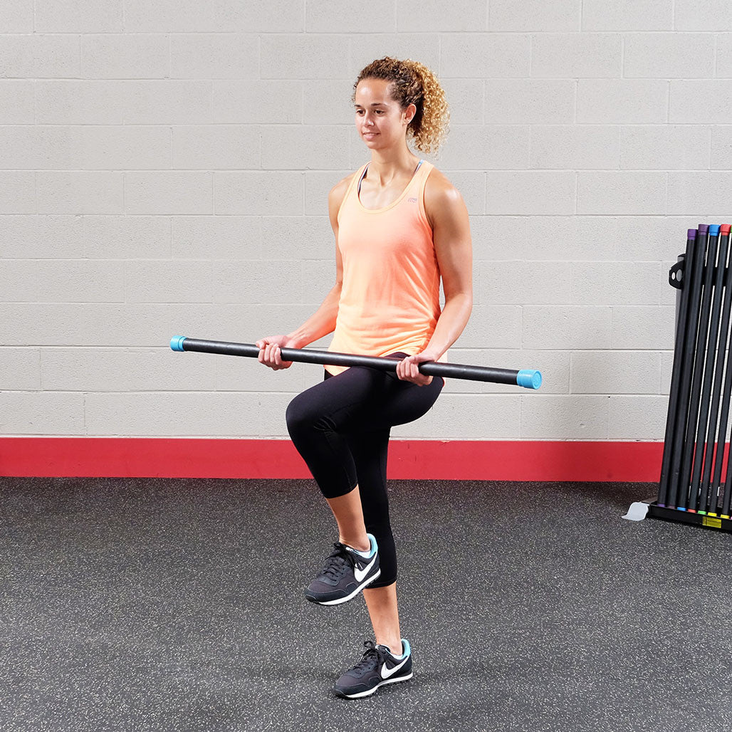 Body-Solid BSTFB4 4 lb Orange Padded Weighted Bar - Grip Diameter 1", view 5