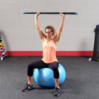 Body-Solid BSTFB36 36 lb Light Gray Padded Weight Bar - Grip Diameter 1.55", view 4