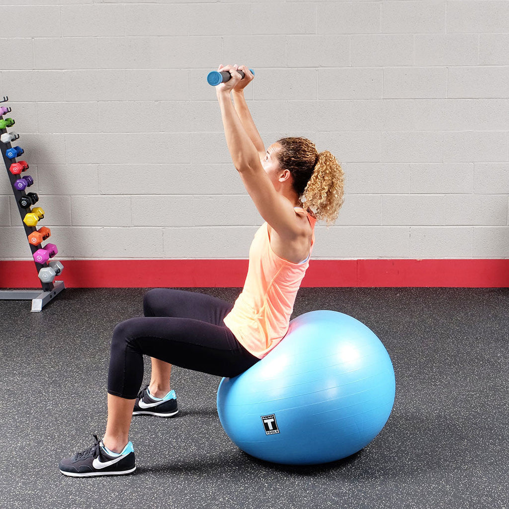 Body-Solid BSTFB4 4 lb Orange Padded Weighted Bar - Grip Diameter 1", view 3