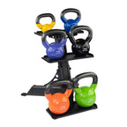 Body-Solid KBZS105Pack Chrome Handle, Rubberized Kettle Bell Set 5-30 Singles, with GDKR50B