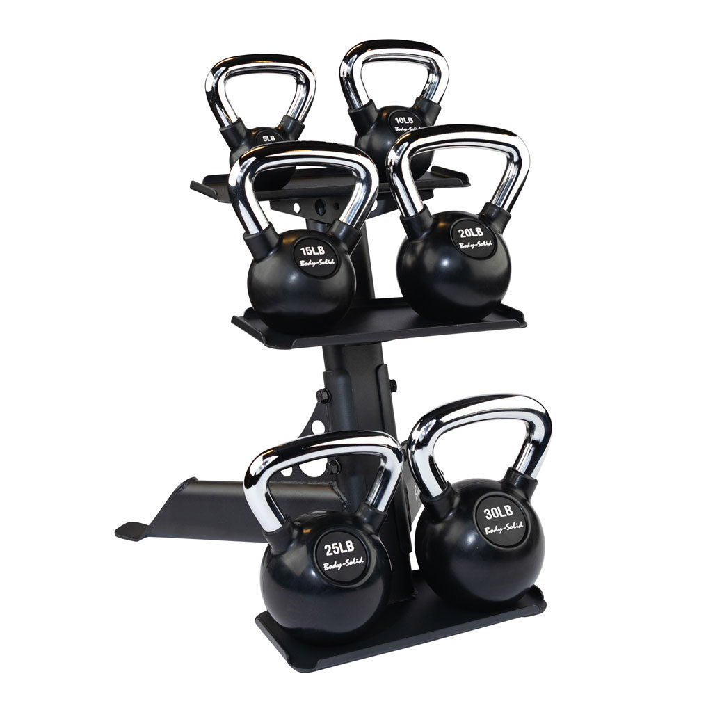 Body-Solid GDKR50B Compact Kettlebell Rack (Black), view 3