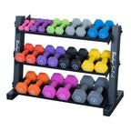 Body-Solid GDR34B 3 Tier Horizontal 34" Vinyl or Neoprene Dumbbell Rack, view 2