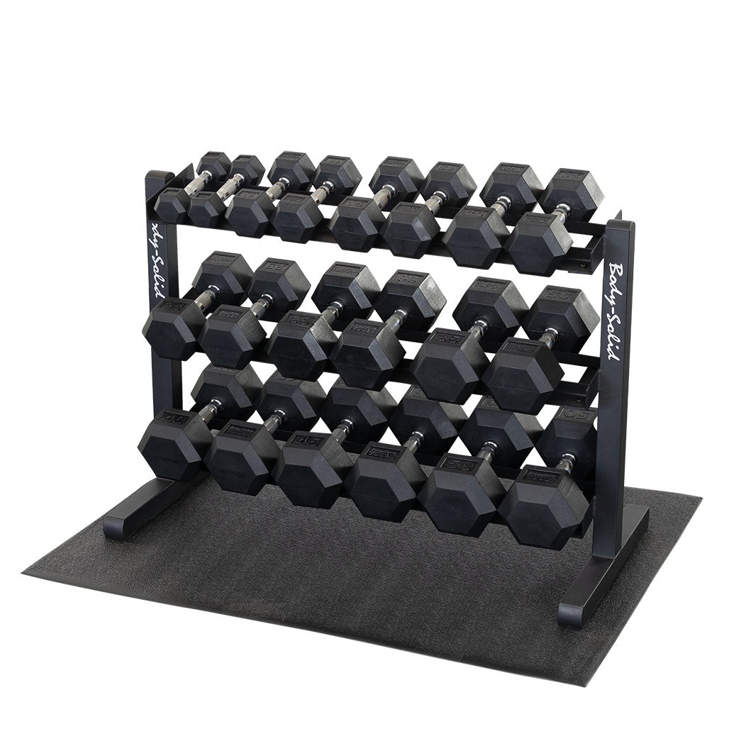 Body-Solid GDR363B Dumbbell Rack, 3 tier Horizontal, view 3