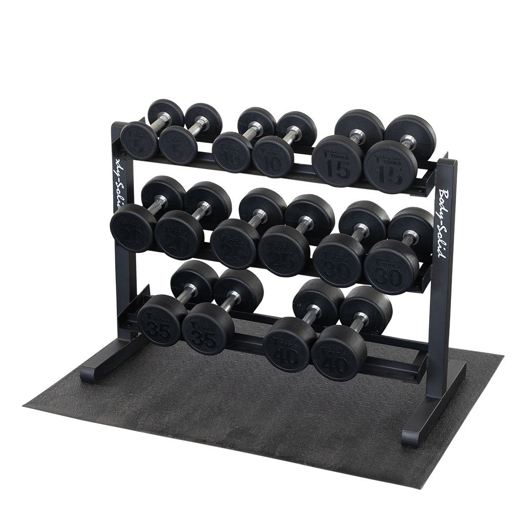 Body-Solid GDR363B Dumbbell Rack, 3 tier Horizontal, view 2
