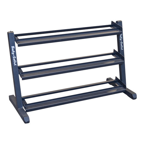 Estante horizontal para mancuernas de 3 niveles Body-Solid GDR48B de 48"