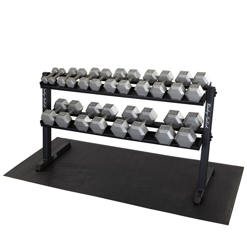 Body-Solid GDR60B 2 Tier Horizontal Dumbbell Rack (Black), view 4