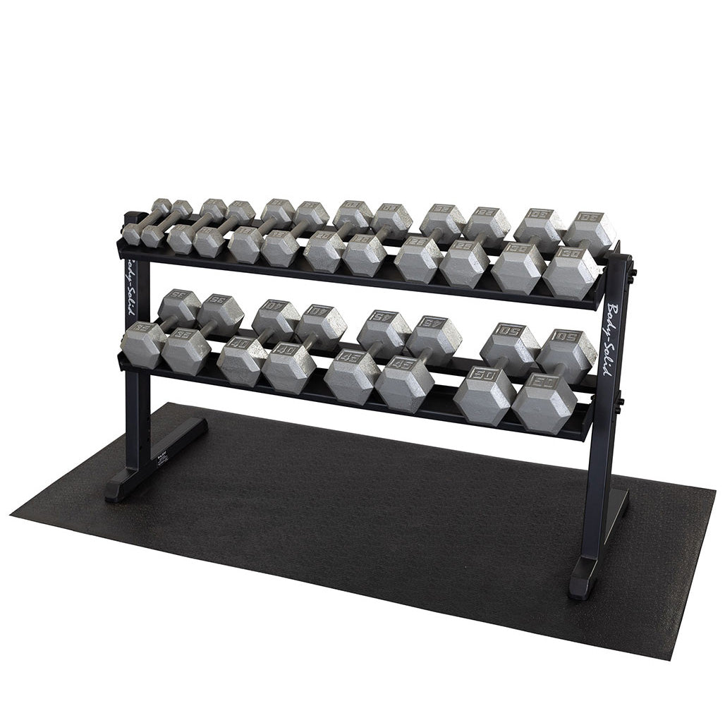 Body-Solid GDR60B 2 Tier Horizontal Dumbbell Rack (Black), view 4