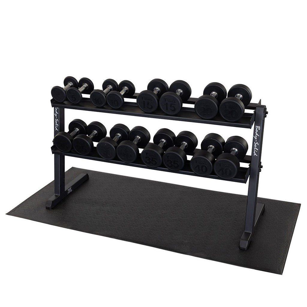 Body-Solid GDR60B 2 Tier Horizontal Dumbbell Rack (Black), view 2