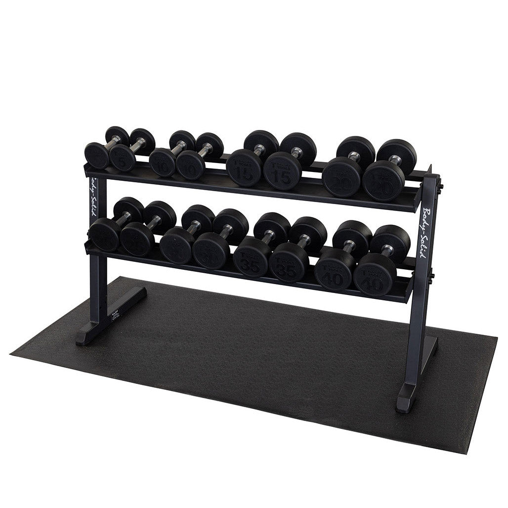 Body-Solid GDR60B 2 Tier Horizontal Dumbbell Rack (Black), view 2