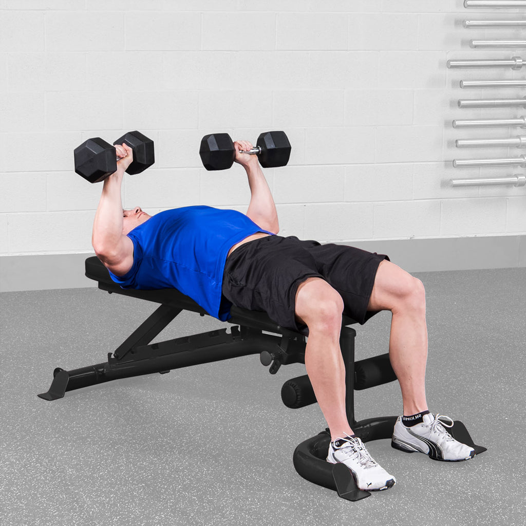 Body-Solid GFID100B Flat/Incline/Decline Bench, Black Frame, view 8