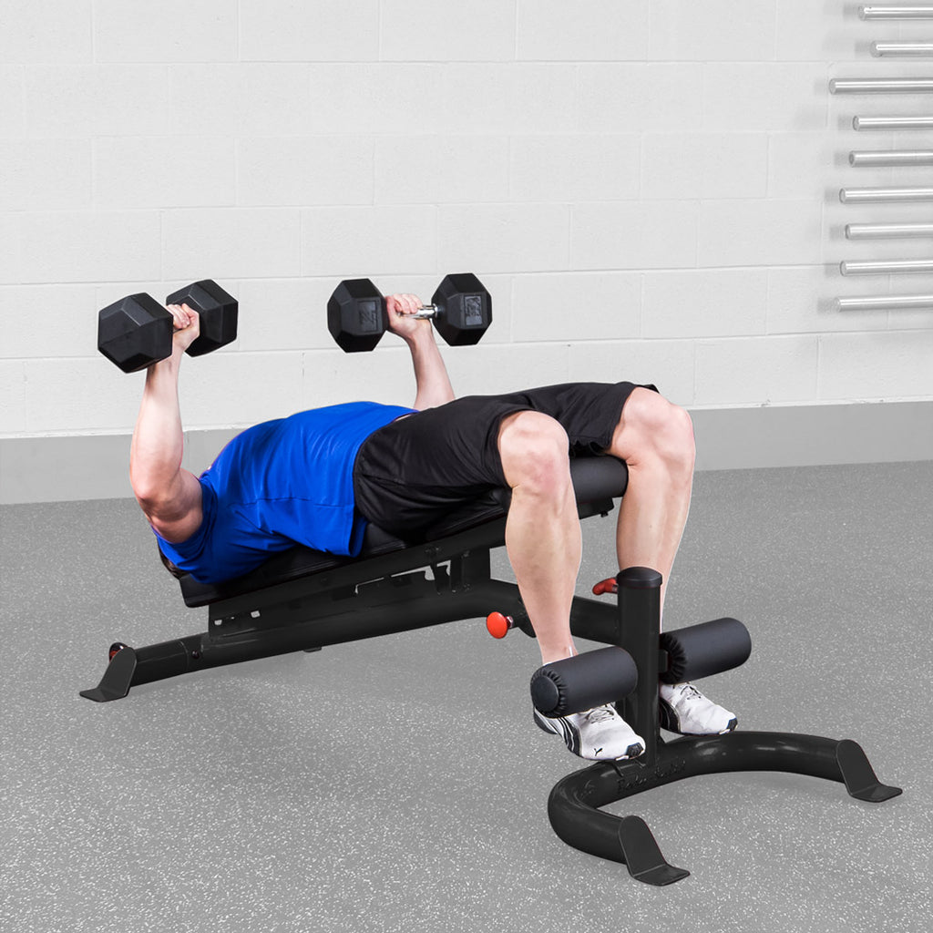 Body-Solid GFID100B Flat/Incline/Decline Bench, Black Frame, view 9