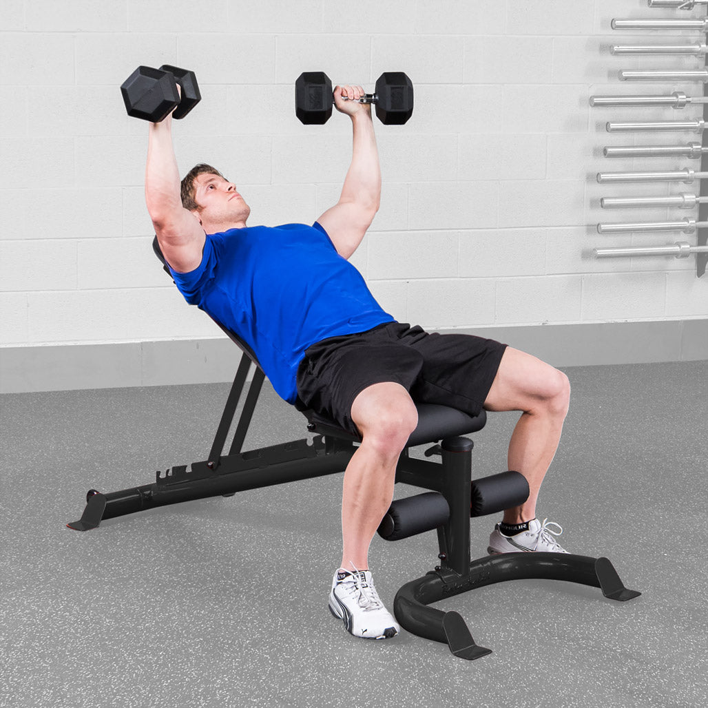 Body-Solid GFID100B Flat/Incline/Decline Bench, Black Frame, view 7