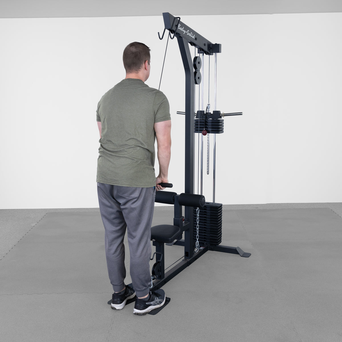Body-Solid Lat Machine with Low Row (GLM85B), view 8