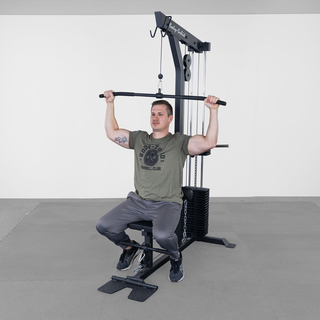 Body-Solid Lat Machine with Low Row (GLM85B), view 6