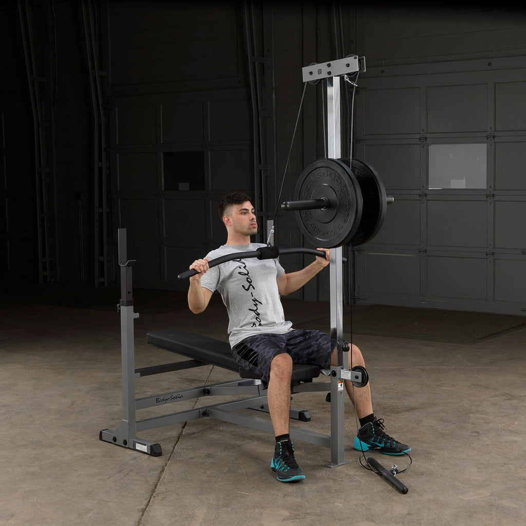 Body-Solid GLRA81B Lat Pull Down/Seated Row Attachment for Benches, view 3
