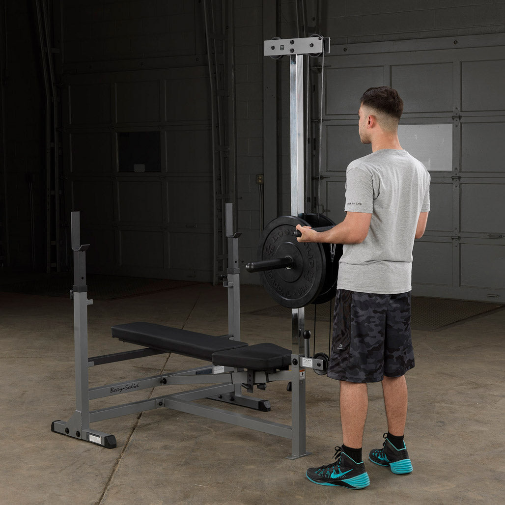 Body-Solid GLRA81B Lat Pull Down/Seated Row Attachment for Benches, view 6